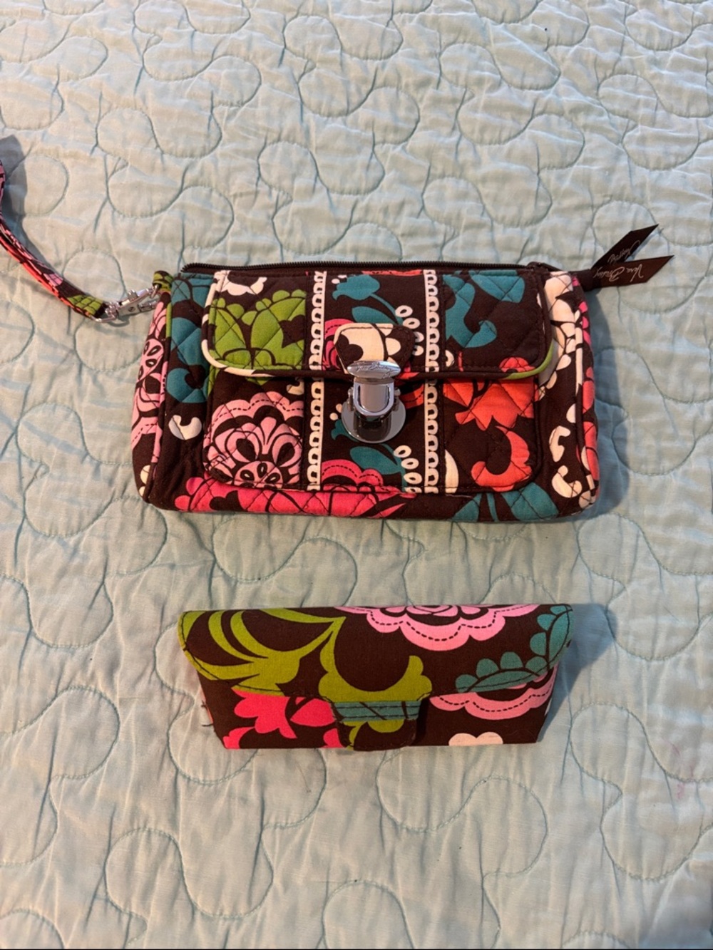 Vera Bradley Wristlet with Matching eyeglass case